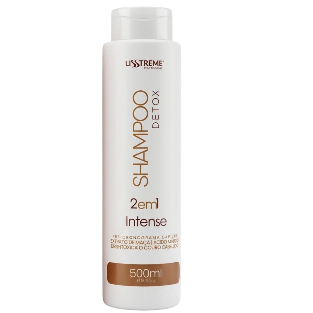 Shampoo Detox 500ml Lisstreme Purificante Limpeza Capilar Elimina Os Metais Pesados Não Resseca