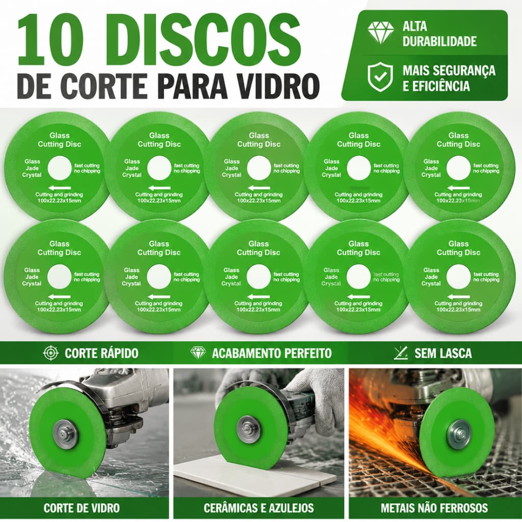 Glass Cutting Discs 10/5/3/1 Inch 100mm Diamond Saw Blade Marble Ceramic Polishing