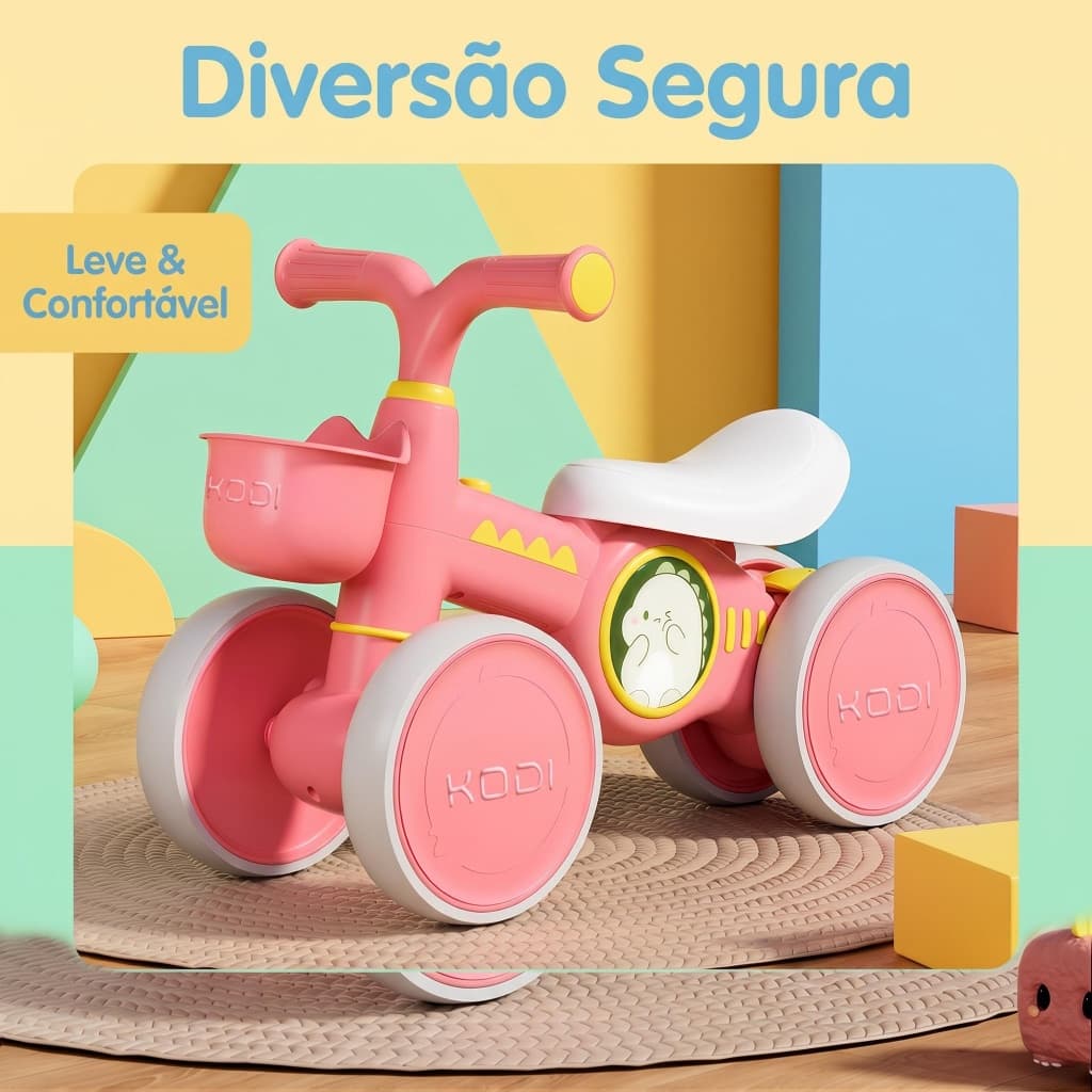Carrinho Balanço Infantil 4 Rodas Sem Pedal Bike Equilíbrio 1 a 3 Anos P25