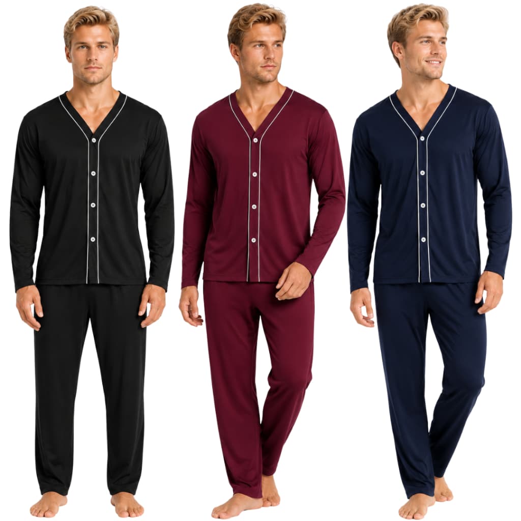 Pijama Masculino Longo com Botões