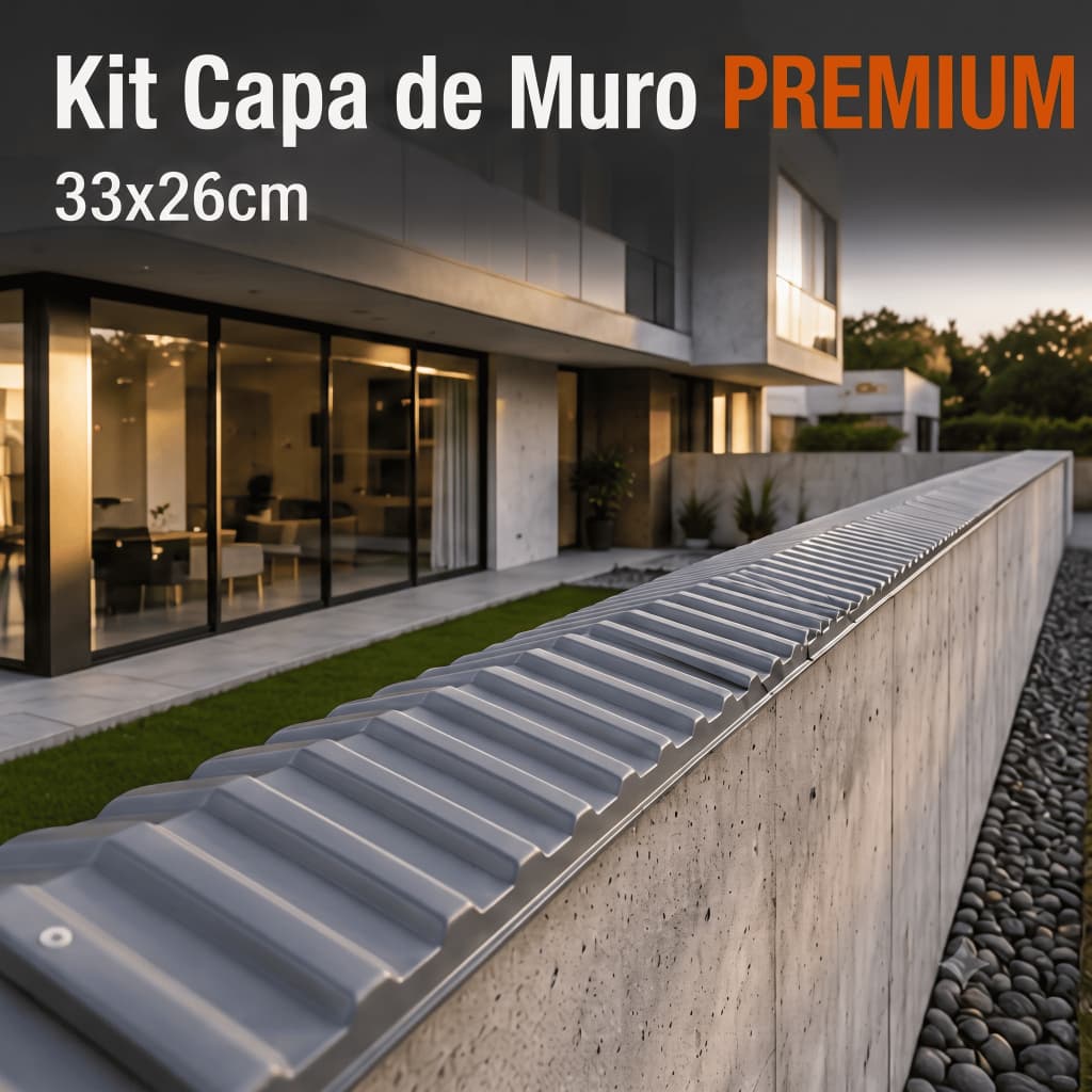 Kit 6 Capa Muro 33x26cm Premium Protetor Mureta Rufo Plástico Anti Umidade Antichuva Longa Durabilidade