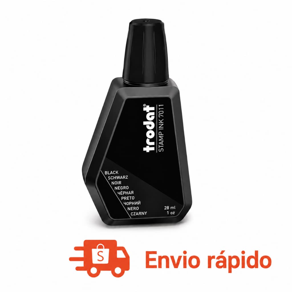 Tinta para Carimbo Preta 28ml  Refil Carimbo Automático  Profissional Tinta para Almofada de Carimbo