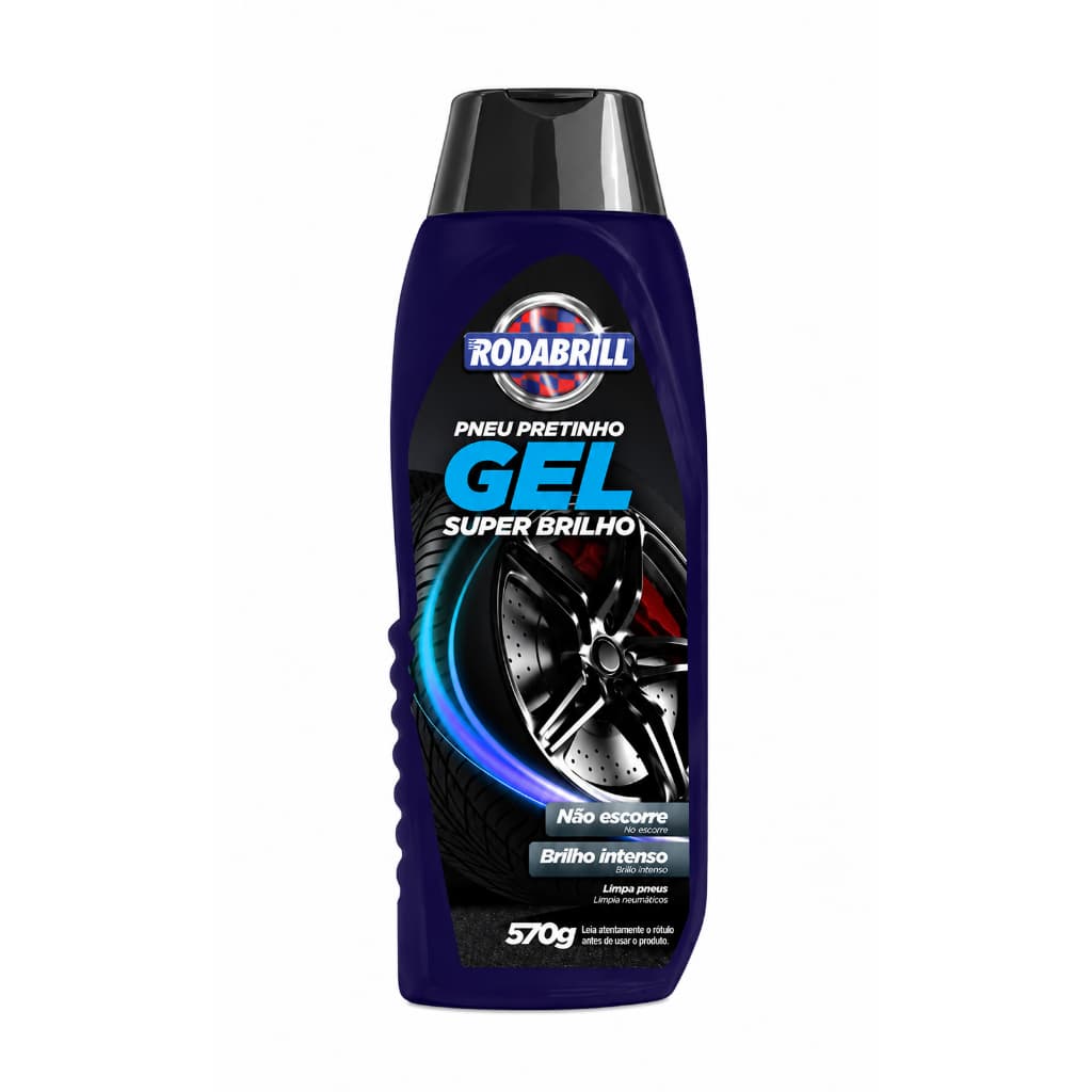 Pneu Pretinho Gel Rodabrill Super Brilho 570g Renova Protege Pneus Longa Duração Acabamento Automotivo