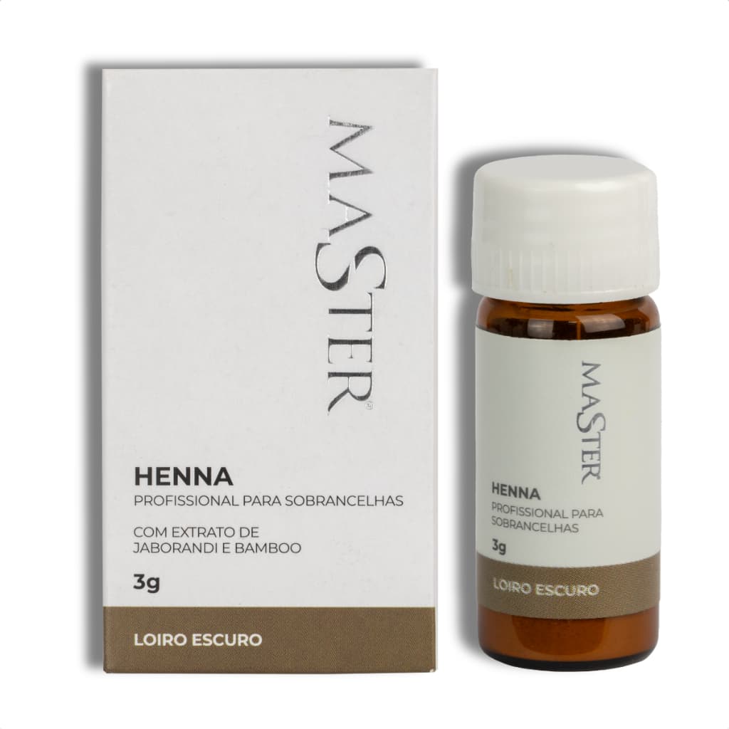 Henna Sobrancelha Profissional Master Loiro Escuro 3g para Preencher Bem e Definir
