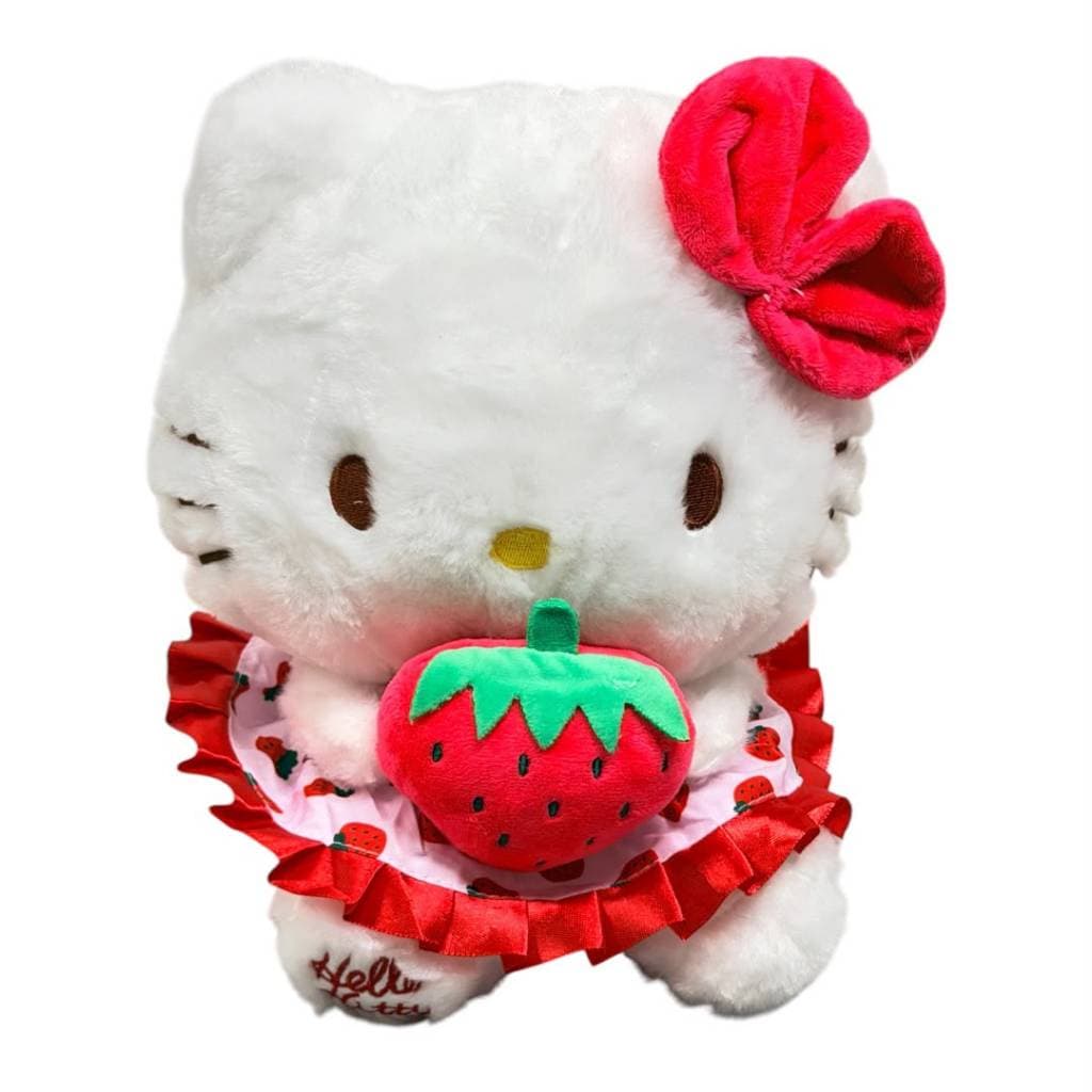 Pelúcia Hello Kitty 30cm Morango Infantil Brinquedo Antialérgico
