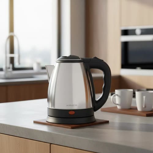 Chaleira Elétrica Agratto Inox 1,8L Desligamento Automático Base Removível Original
