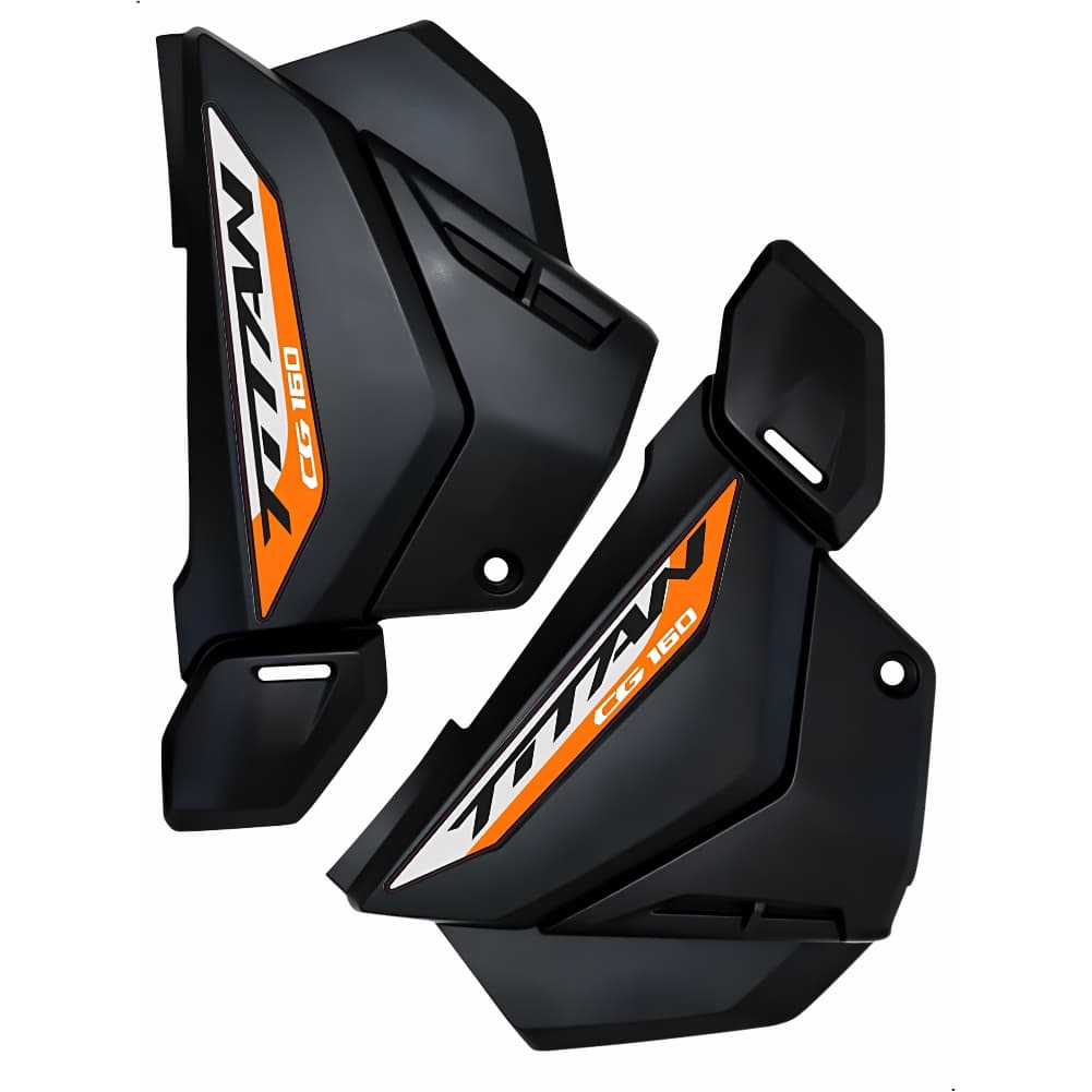 Kit Par De Tampa Lateral Titan 160 2025 2026 Carenagem Moto Modelo Original Com Adesivos Incluso