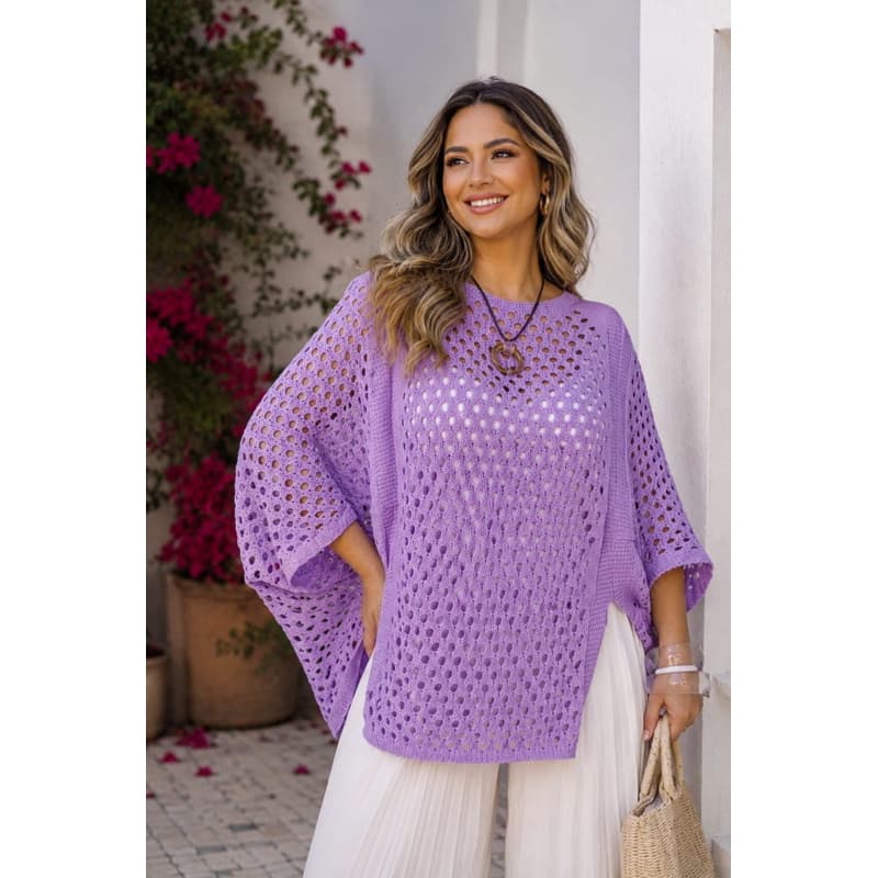Blusa CASULO Rendada Meia Estação Feminina Inverno Despojada Soltinha Trico  Sobreposição Moderna Veste do 38 ao 50/52