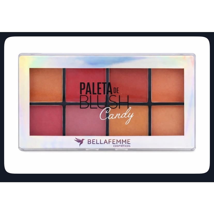 Paleta de Blush Candy Bella Femme 8 Cores Alta Pigmentação Original