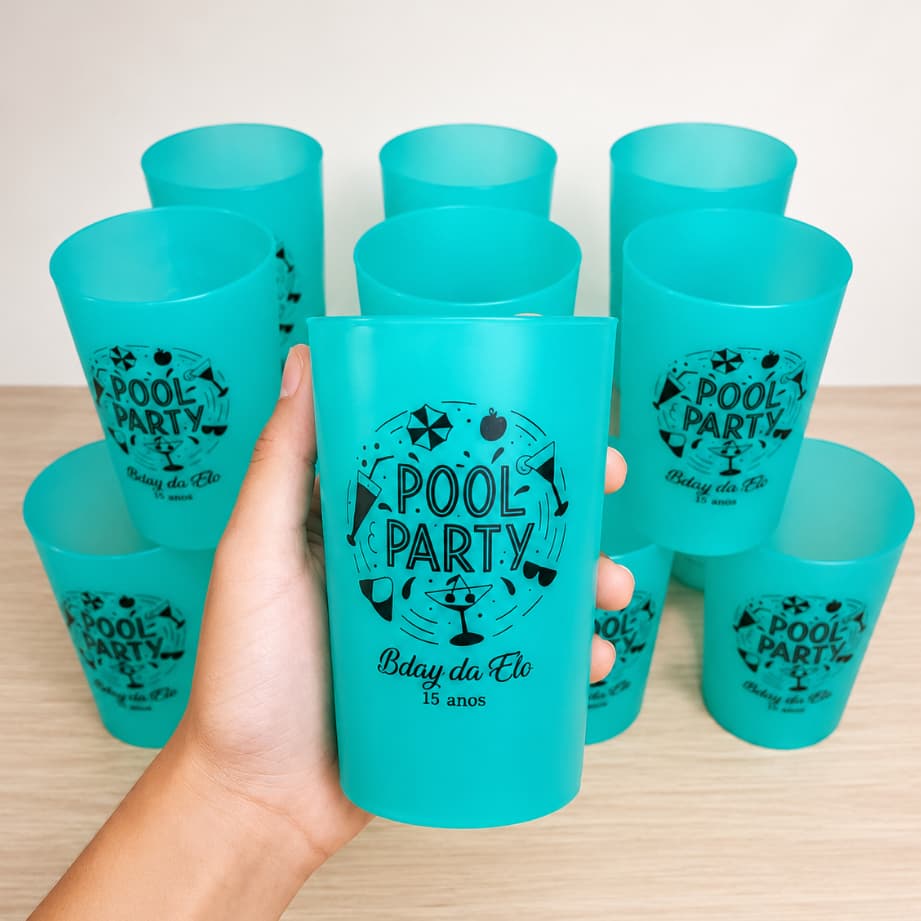 35 Copos Open 400ml Criação de Arte Grátis Personalizado Não Quebra Festas Eventos Brindes