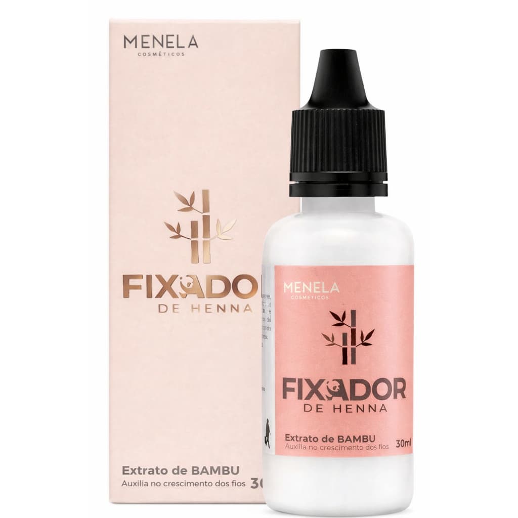 Fixador Henna Extrato de Bambu  Fortalece e estimula o crescimento natural dos fios