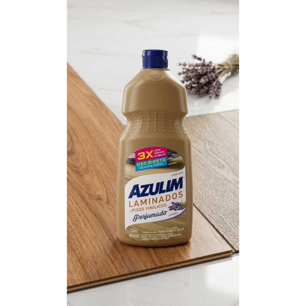 Azulim Laminados 750ml | Limpador para Pisos Laminados, Vinílicos e Madeira | Limpeza sem Manchas