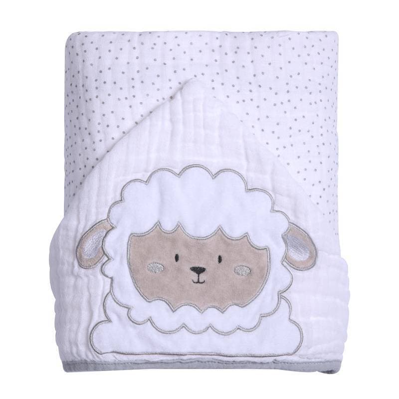 Toalha De Banho Bebê Soft Capuz Fralda Algodão 3 Camadas Papi