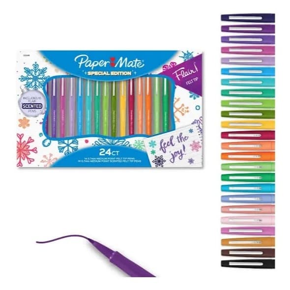 Canetas Flair Paper Mate 24 Cores Felt Tip Edição Especial