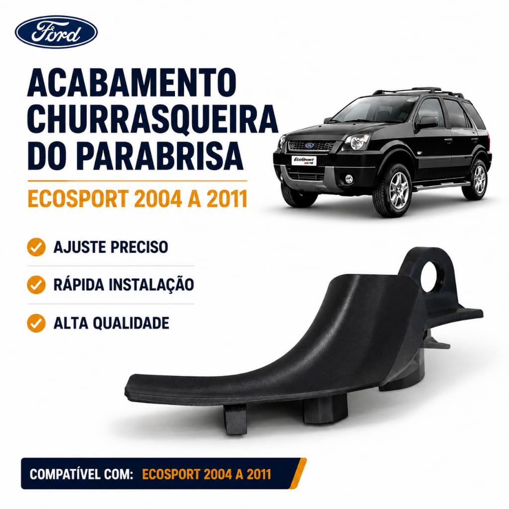 Para Ford EcoSport 2003 até 2011 Acabamento da Churrasqueira do para-brisas Ford Ecosport 2003 a 2011