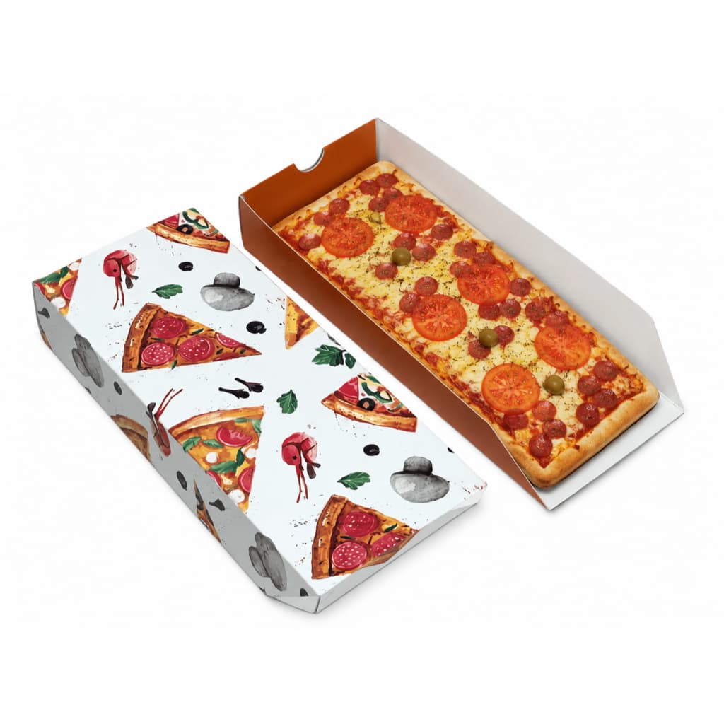 Embalagem Gaveta Para Pizza Retangular 25 x 10 x 4 cm 100 Un