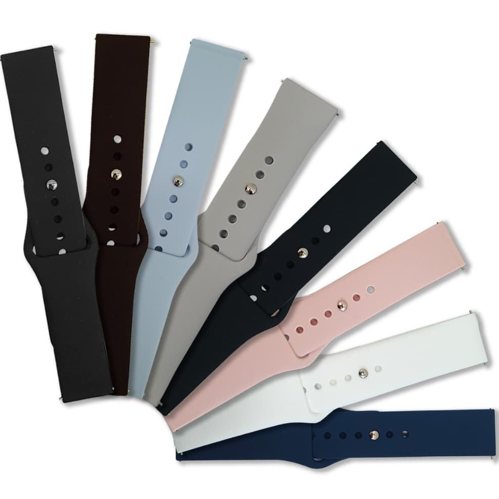 Kit 3 Pulseiras 22/20mm Silicone Premium P/Smartwatch Relógio Inteligente [Envio Hoje]