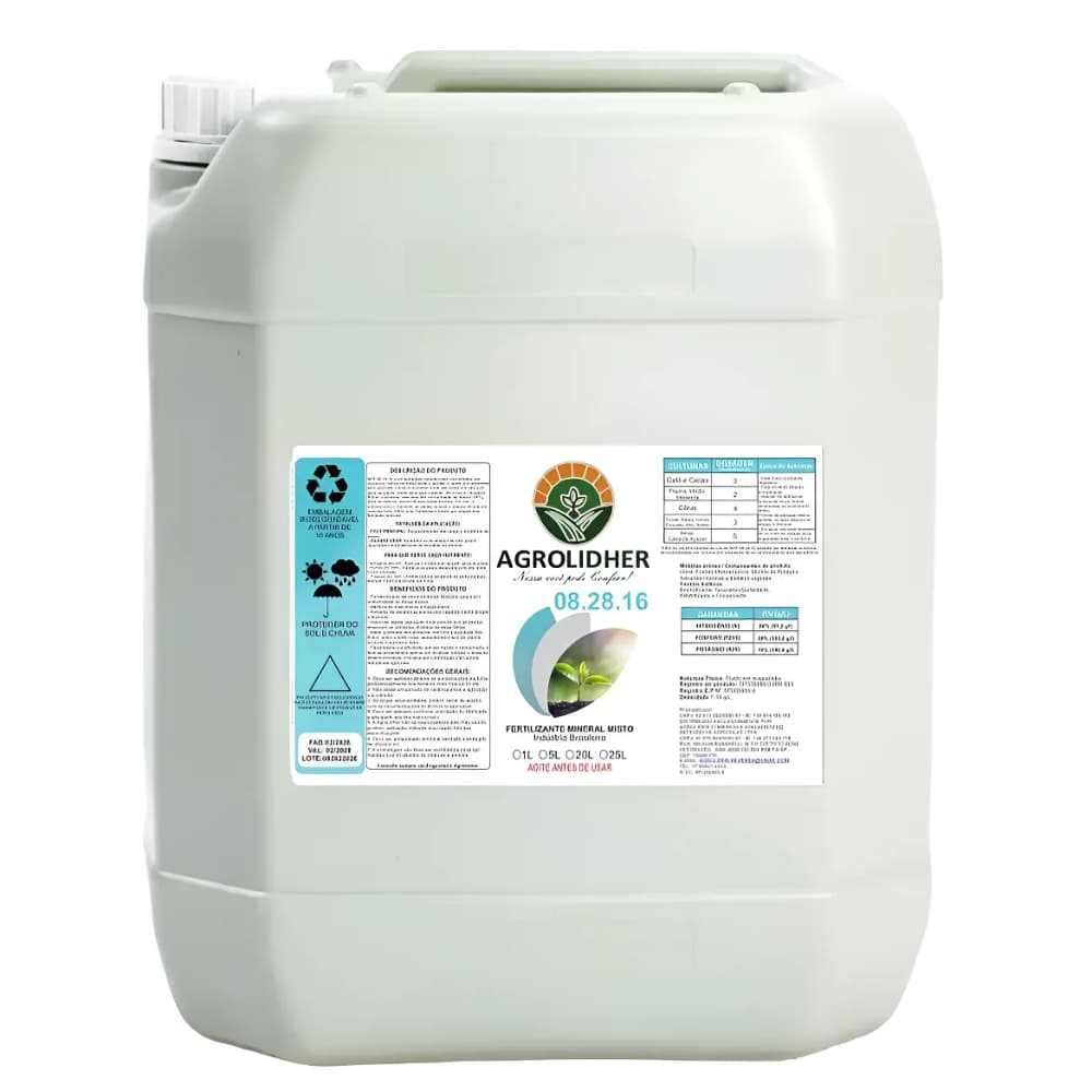 Fertilizante Liquido Concentrado Enraizador  Galão de 20Litros - Npk 08.28.16