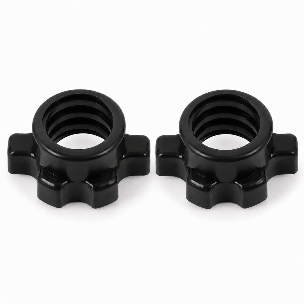 Reposição Par Roscas Trava 25mm Halter Academia Preta Segura