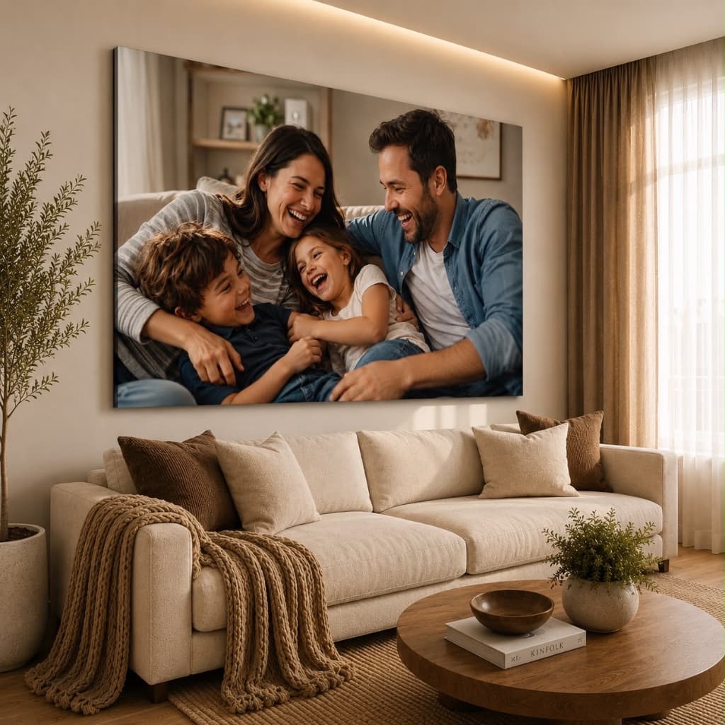 Quadro Decorativo Personalizado Grande 70x90 Com Sua Foto Qualquer Imagem Casal Sala