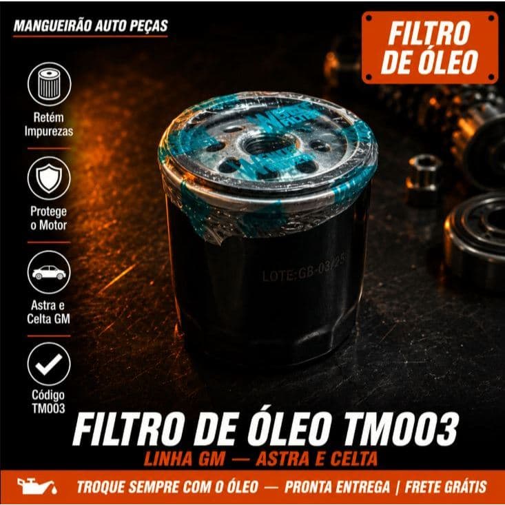 Filtro de Óleo do Motor GM Astra Celta Proteção do Motor e Maior Vida Útil