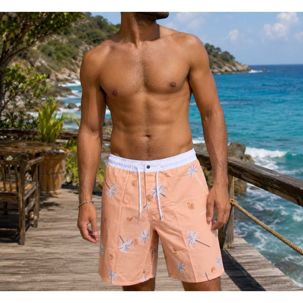 Bermuda Tactel Praia Estilo Havaiano Short Floral Temático Promoção