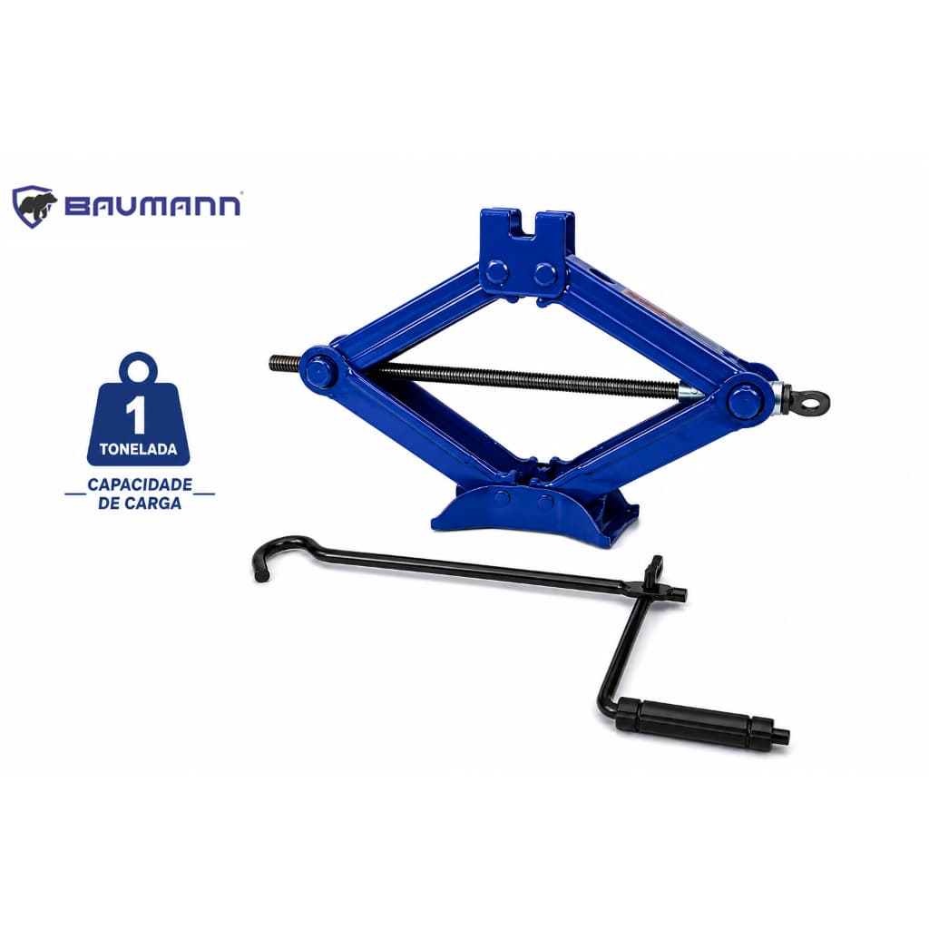 Macaco Mecânico Sanfona Universal 1 Tonelada 1.000kg – Reforçado / Automotivo Baumann