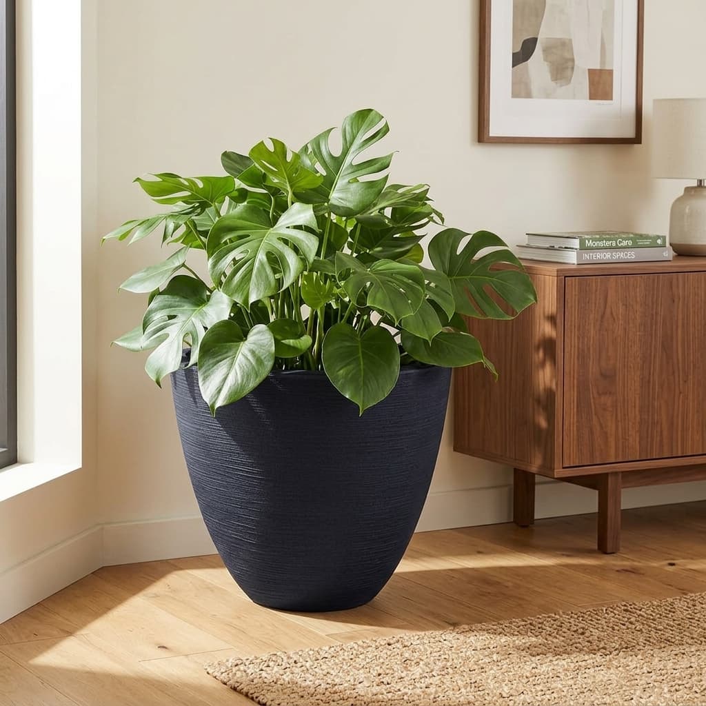 Vaso Polietileno 38x48cm Jardim Sala Decorativo Berlim 47 Litros