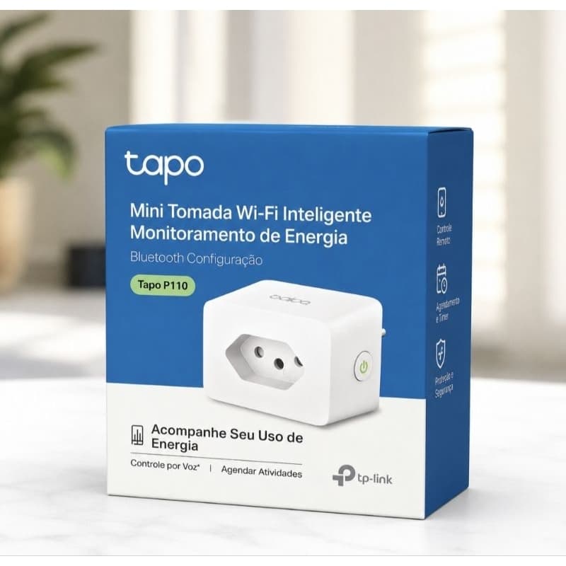 Tomada Inteligente Wi-Fi TP-Link Tapo P110 com Monitoramento de Energia - Original