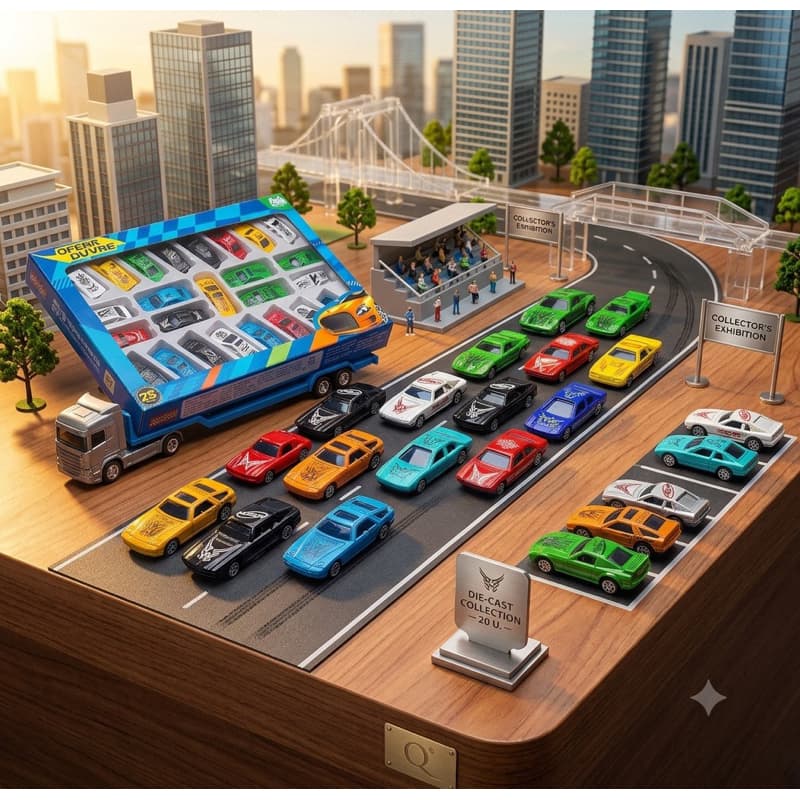 Carrinhos Metálicos Colecionáveis 20 Peças Brinquedo Infanti