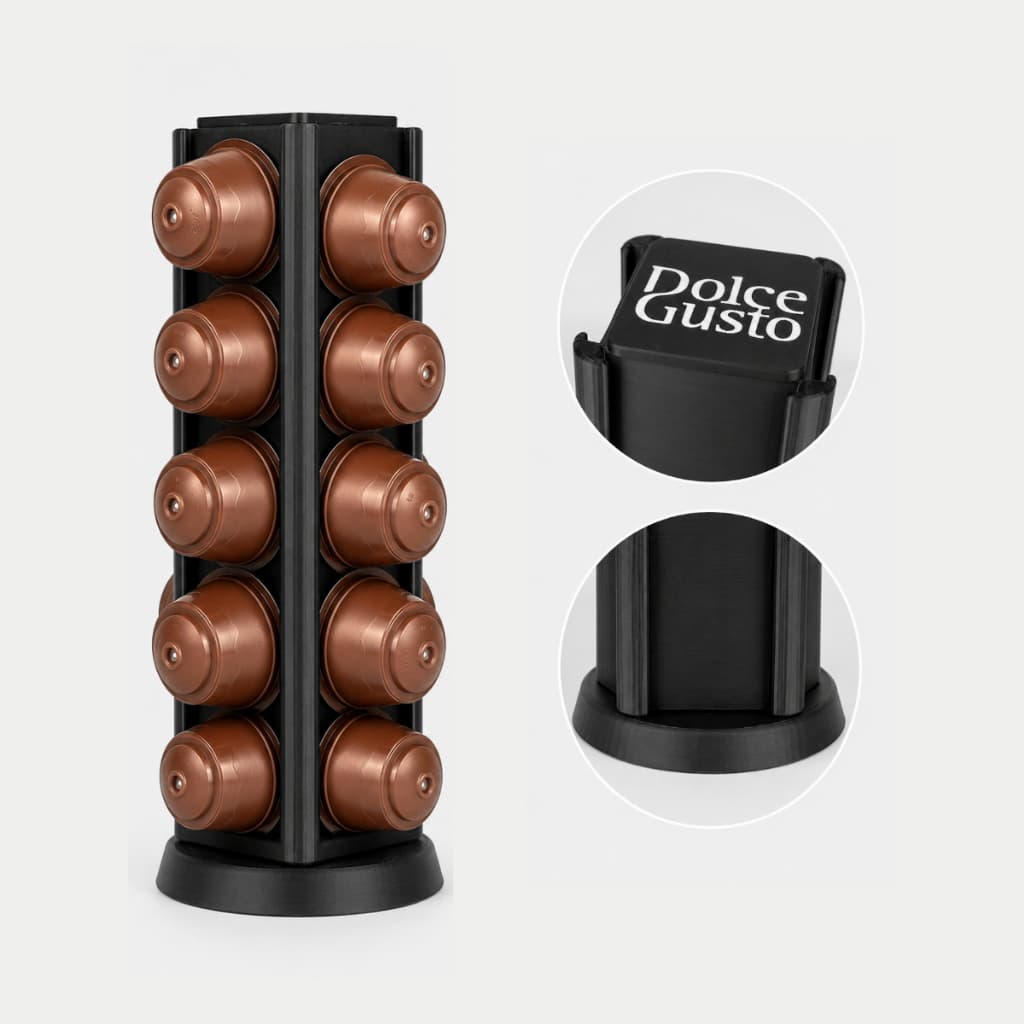 Torre Giratória Suporte Organizador Vertical 16 Cápsulas Dolce Gusto Cantinho Do Café Luxo