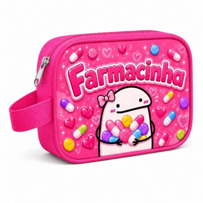 Farmacinha Fofa Flork Para bolsa Necessaire para remédios farmacinha do flork para bolsa dia a dia remédios