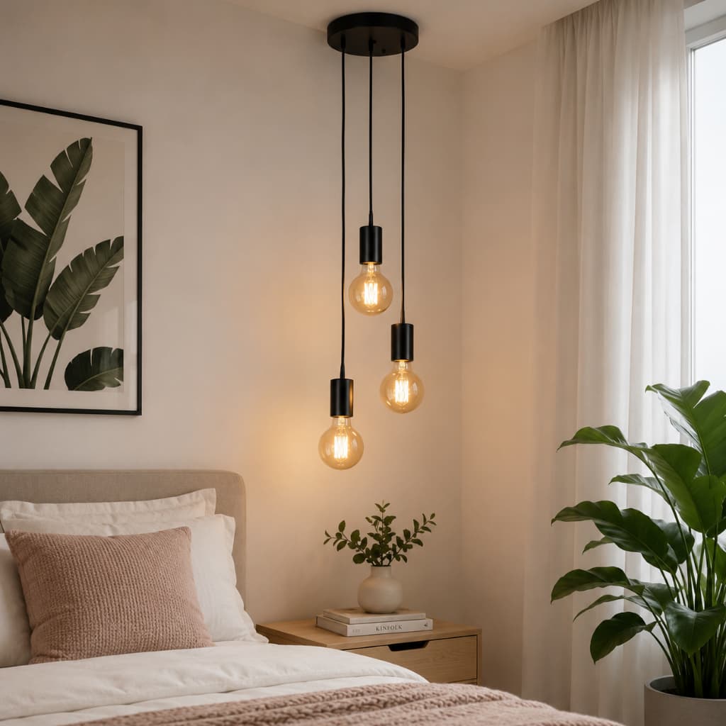 Pendente Suspenso Estilo Industrial Vintage com 3 Soquetes E27 Bivolt
