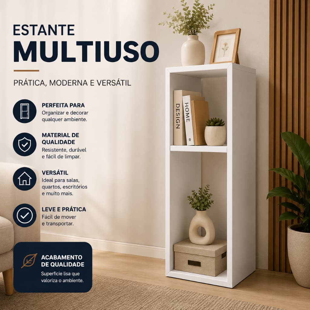Mesa De Cabeceira Branca 60cm Luma Pequena Para Quarto Sala Lavanderia Aparador de Cama Minimalista