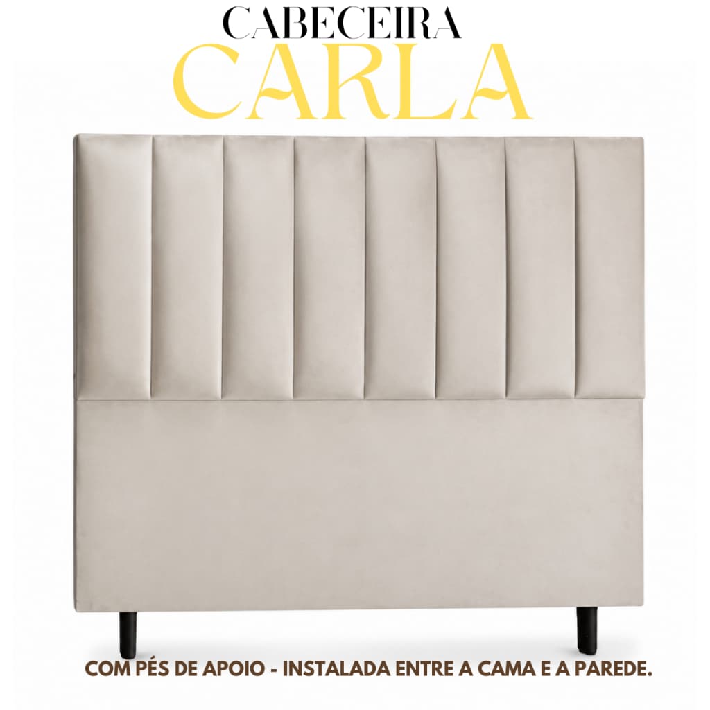 Cabeceira Cama Casal, Queen, King, ou Solteiro Varias Cores Cabeceira Estofada Com Pés Base de Madeira