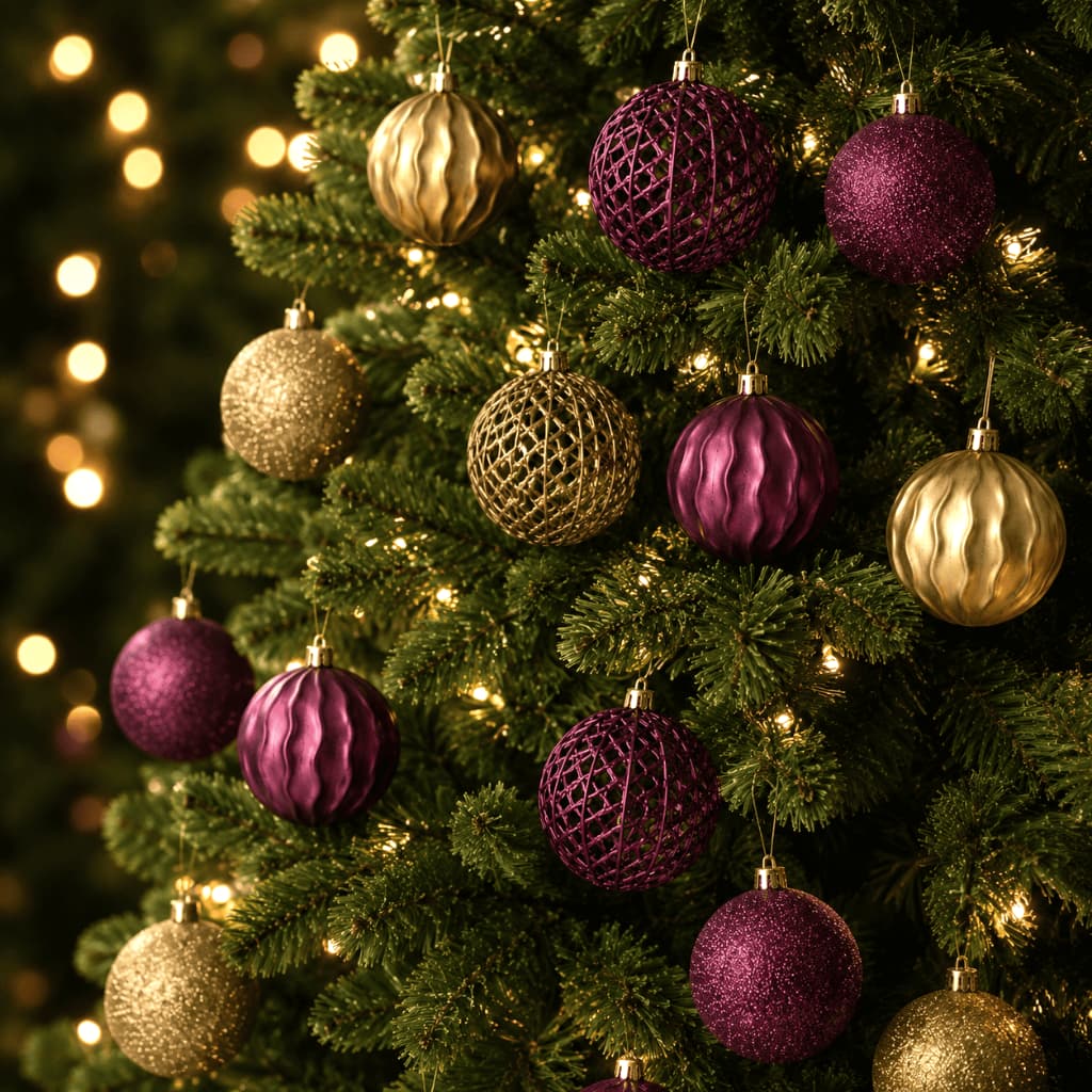 Kit 6 ou 12 Bolas de Natal 8cm Premium Enfeites para Árvore 3 Modelos Sofisticados