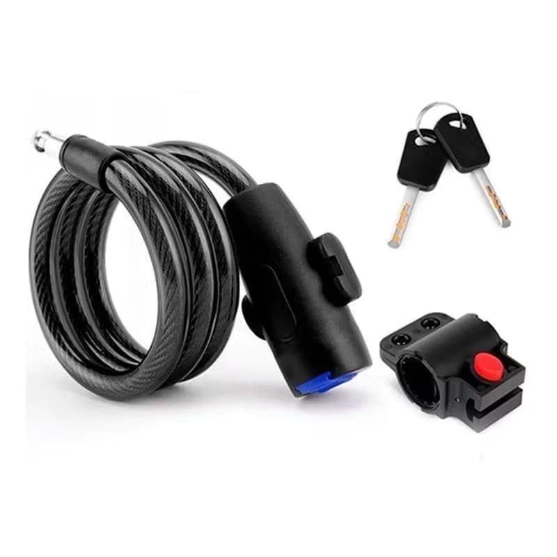 Trava Cabo De Aço Cadeado fechadura Segurança Bike Moto Espiral Anti-Roubo-envio imediato