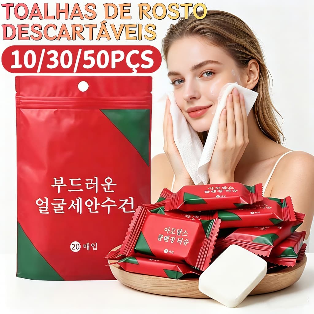 50pçs Toalhas Higienicas Magica Comprimido Pastilha / Toalha Compremida / Toalha Desidratada Descartável Rosto Mãos