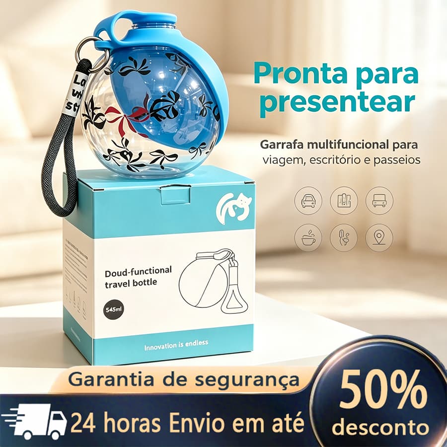 Garrafa térmica portátil Cantil de água para viagens ao ar livre e para pets