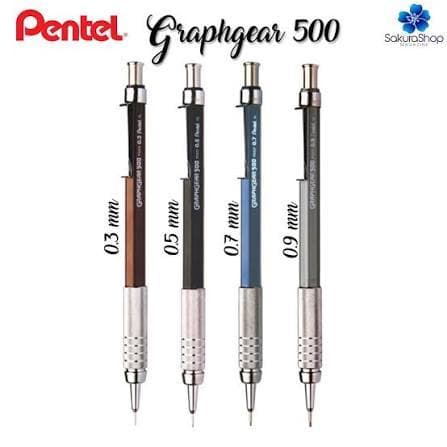 Lapiseira Graphgear 500 tecnica Pentel Profissional cores a escolher