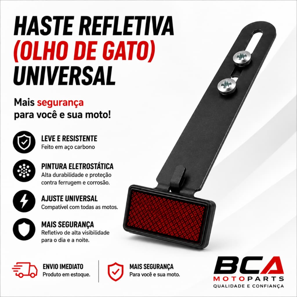 Suporte Olho De Gato Fixo Para Eliminador Rabeta Moto