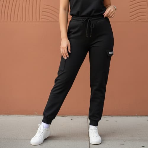 Calça Cargo Moletom Peluciado Feminina Macia Confortável Casual Dia a Dia Estilo Premium Primavera Inverno Moda