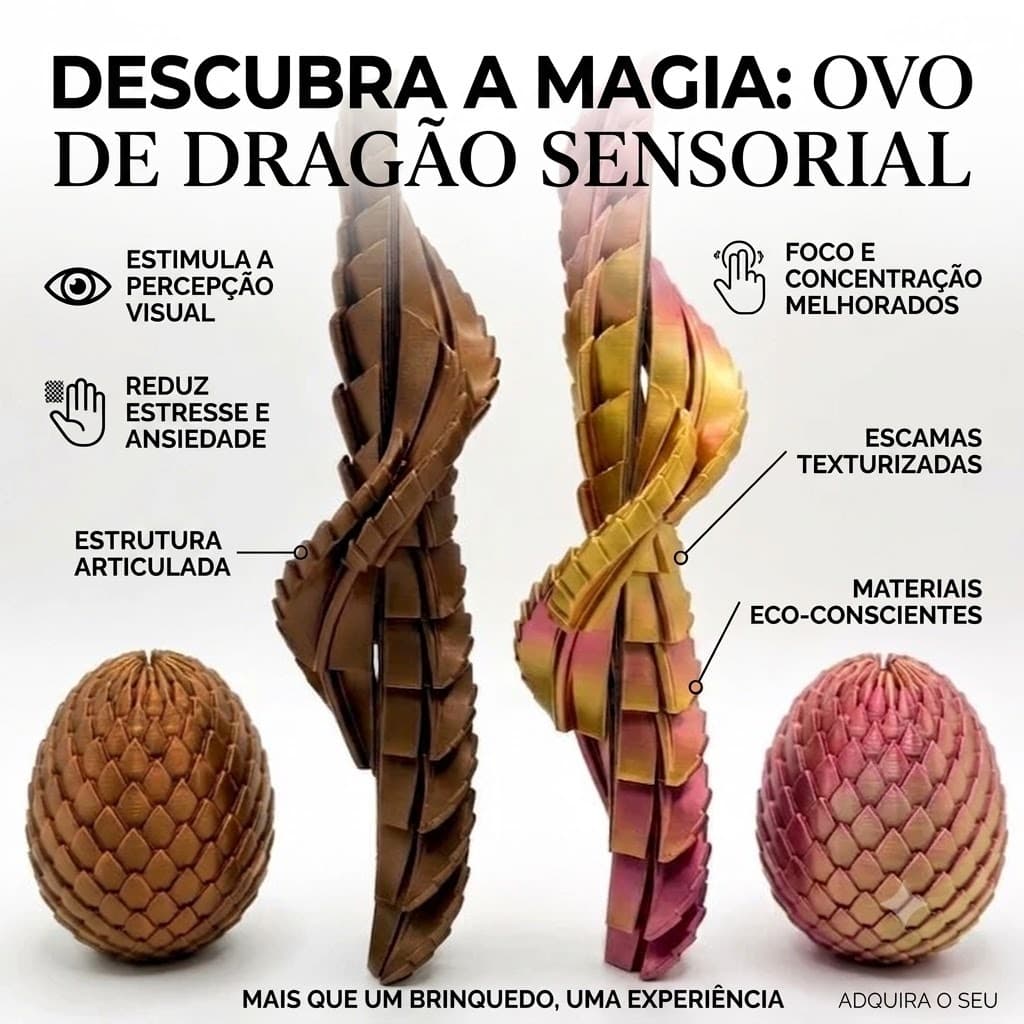 Brinquedo Fidget De Ovo De Dragão Impresso Em 3D Articulado Flexível Brinquedos Estranhos Pequenas Idéias Para Presentes