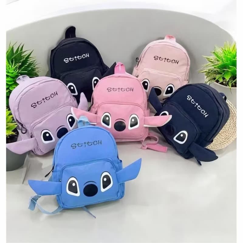 Mochila de escola infantil Lilo & Stich bonitinha menina e menino