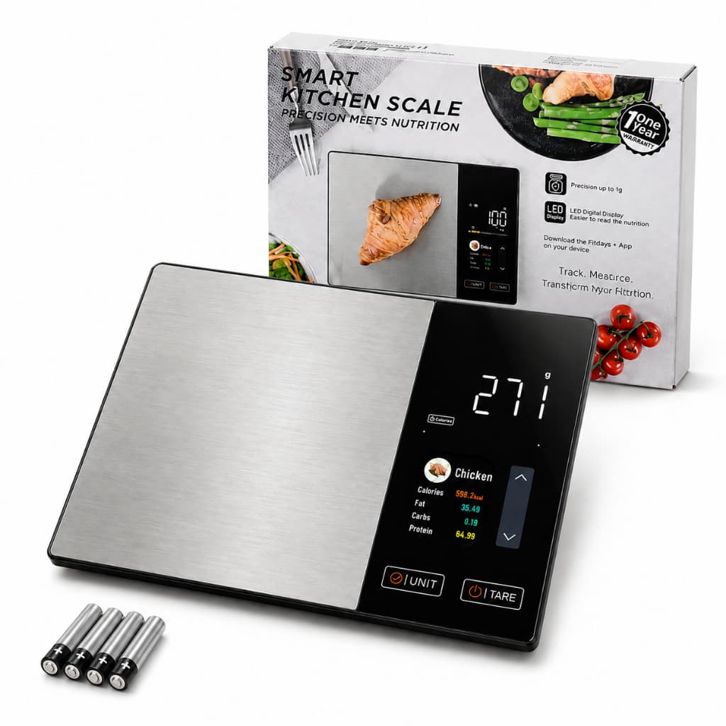 Balança Nutricional Digital de Cozinha com Bluetooth para Alimentos, Dieta, Confeitaria e Receitas