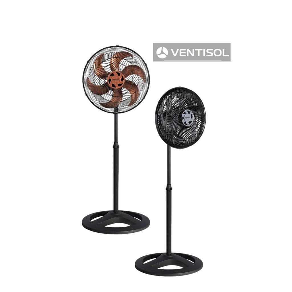 VENTILADOR COLUNA TURBO 6 HÉLICES 40CM BRONZE OU PRETO 127V - VENTISOL