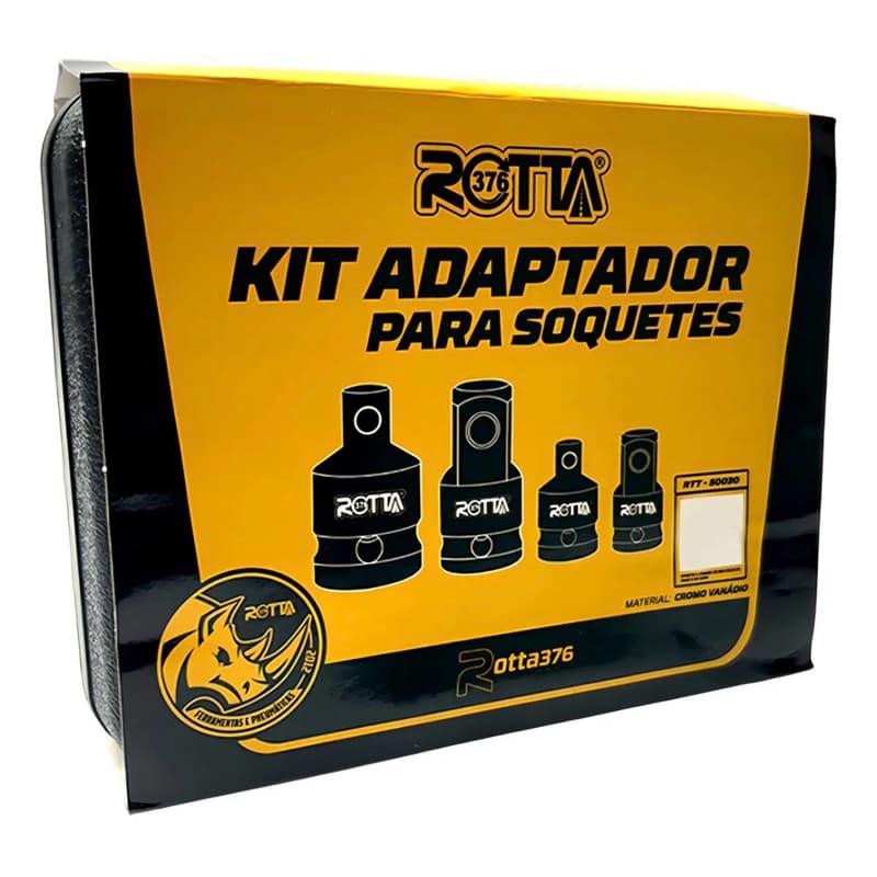 Kit Adaptador E Redutor De Soquete Impacto 8 Peças Rotta 376