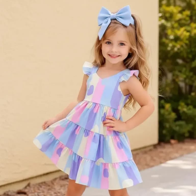 Vestido Infantil Estampado Menina