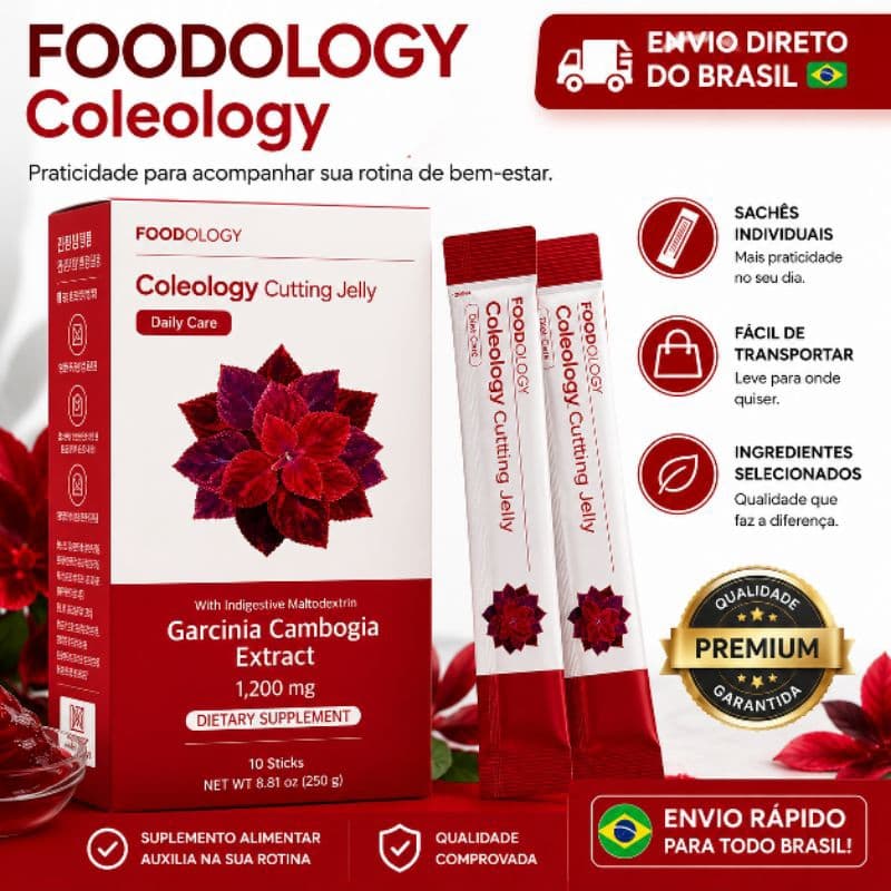 FOODOLOGY Coleology Cutting Jelly Garcinia Cambogia 1200mg 10 Sachês Original