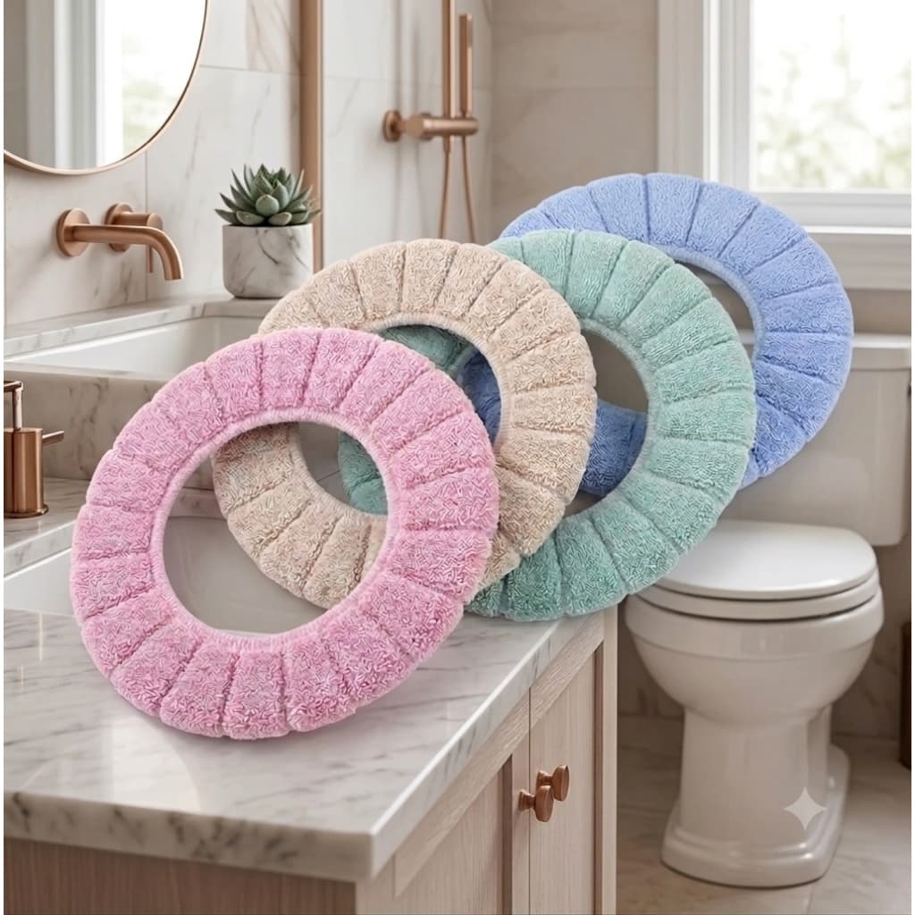 Capa Almofadada Para Assento Sanitario Snh21 Snel Home Cor: Bege
